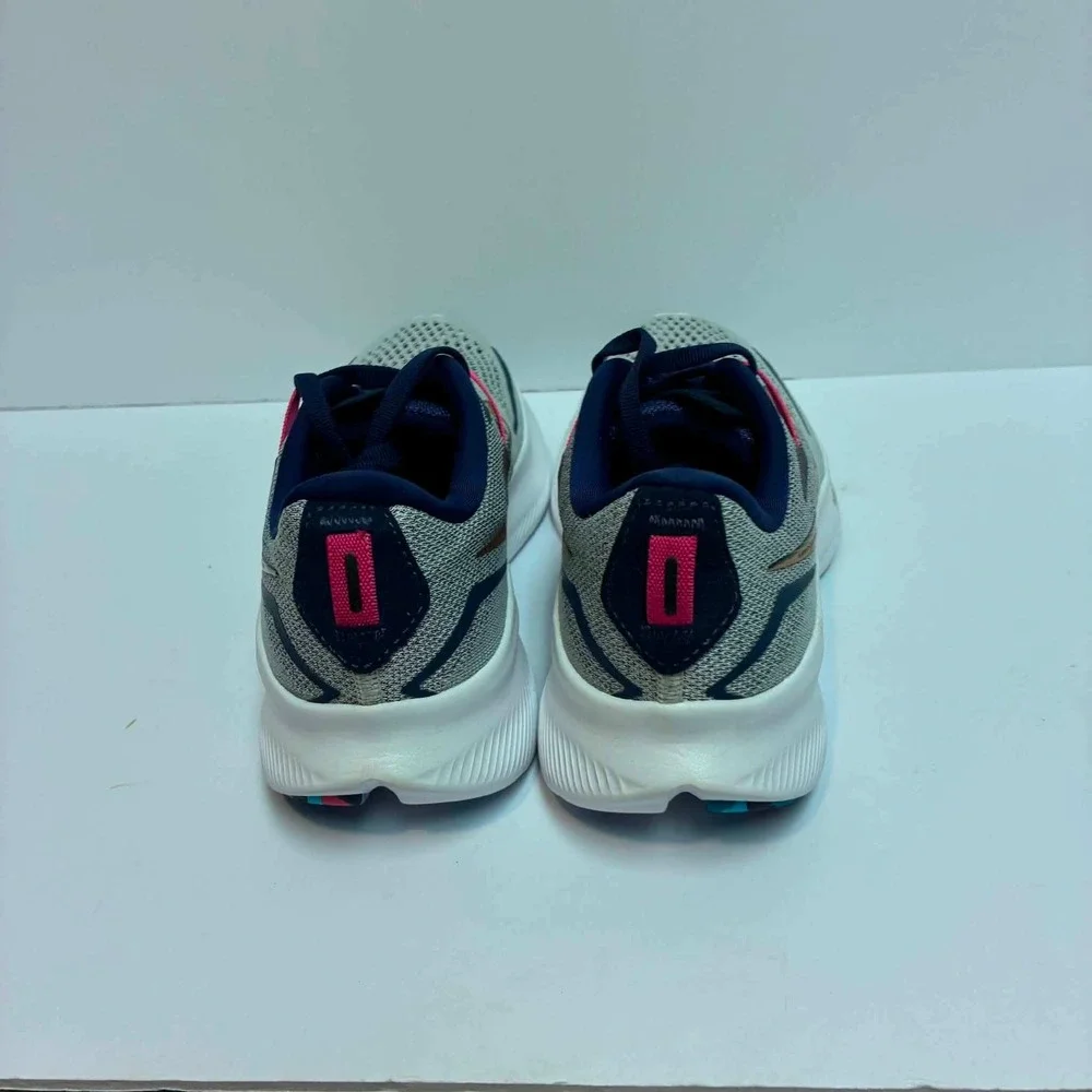 Saucony Ride 15 Running Shoes Womens 7 Grey Blue Pink Excellent S10729-40 PWRRUN